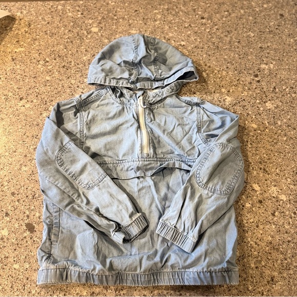 Cat & Jack Light Blue Hooded Windbreaker Jacket - Size S (6/7T) - Picture 1 of 6